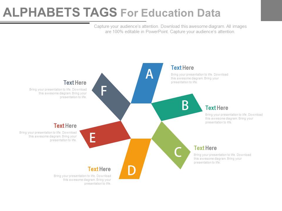 Circular Alphabetic Steps For Educational Strategy Powerpoint Slides
