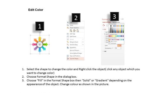 Circular Arrows Around Clock For Time Management Powerpoint Template