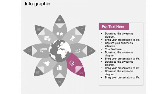 Circular Infographic Global Strategic Planning Powerpoint Template