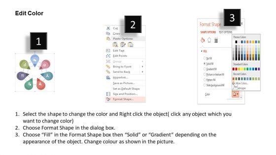 Circular Infographic Of Seven Option Powerpoint Template