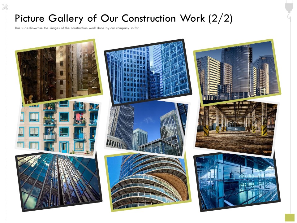 Civil Contractors Picture Gallery Of Our Construction Work Construction Ppt Show Graphics PDF