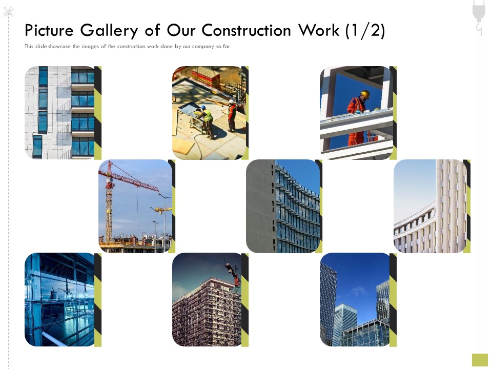 Civil Contractors Picture Gallery Of Our Construction Work Picture Gallery Ppt Slides Template PDF