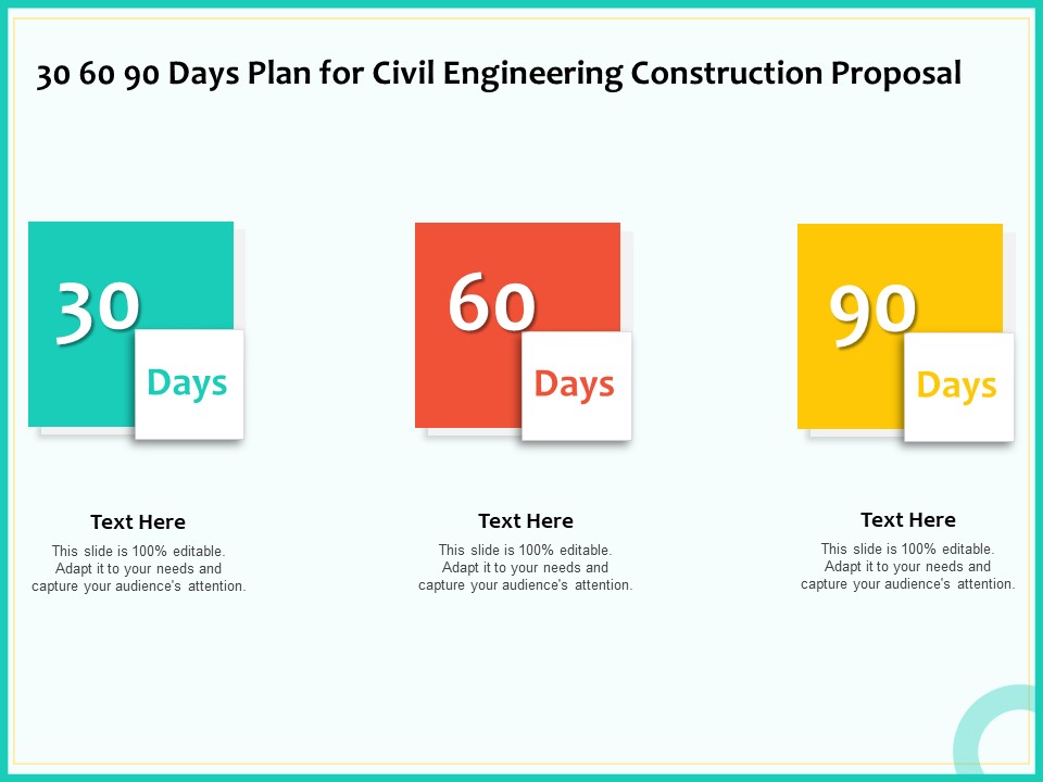 Civil Engineering Consulting Services 30 60 90 Days Plan For Civil Engineering Construction Proposal Information PDF
