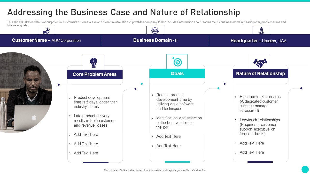 Client Achievements Playbook Addressing The Business Case And Nature Of Relationship Structure PDF