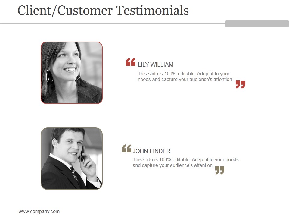 Client Customer Testimonials Ppt PowerPoint Presentation Templates