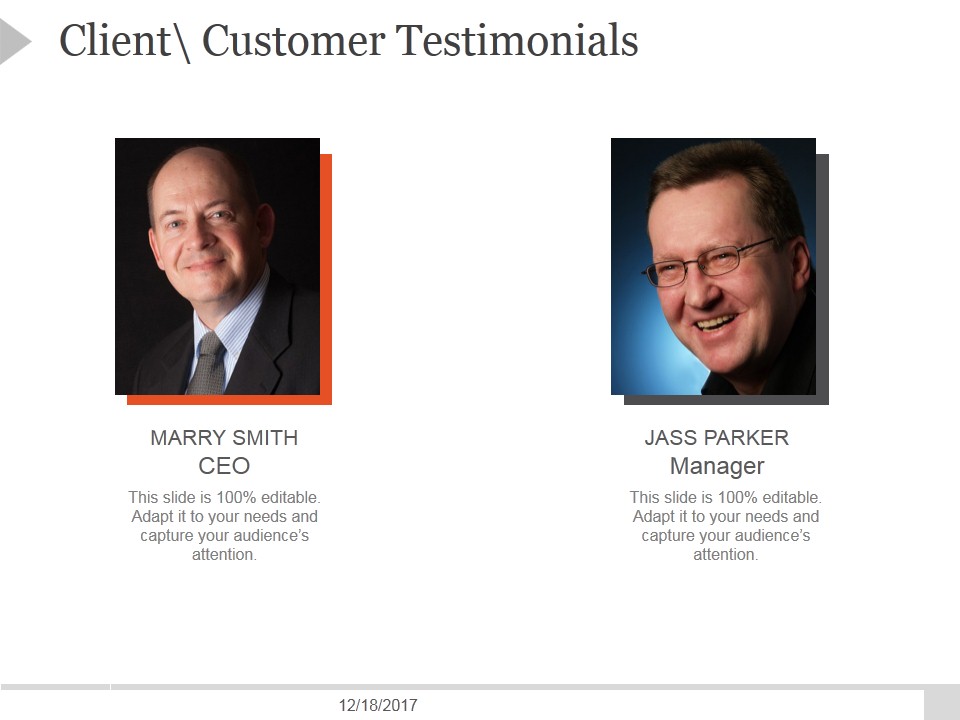 Client Customer Testimonials Template 2 Ppt PowerPoint Presentation Inspiration