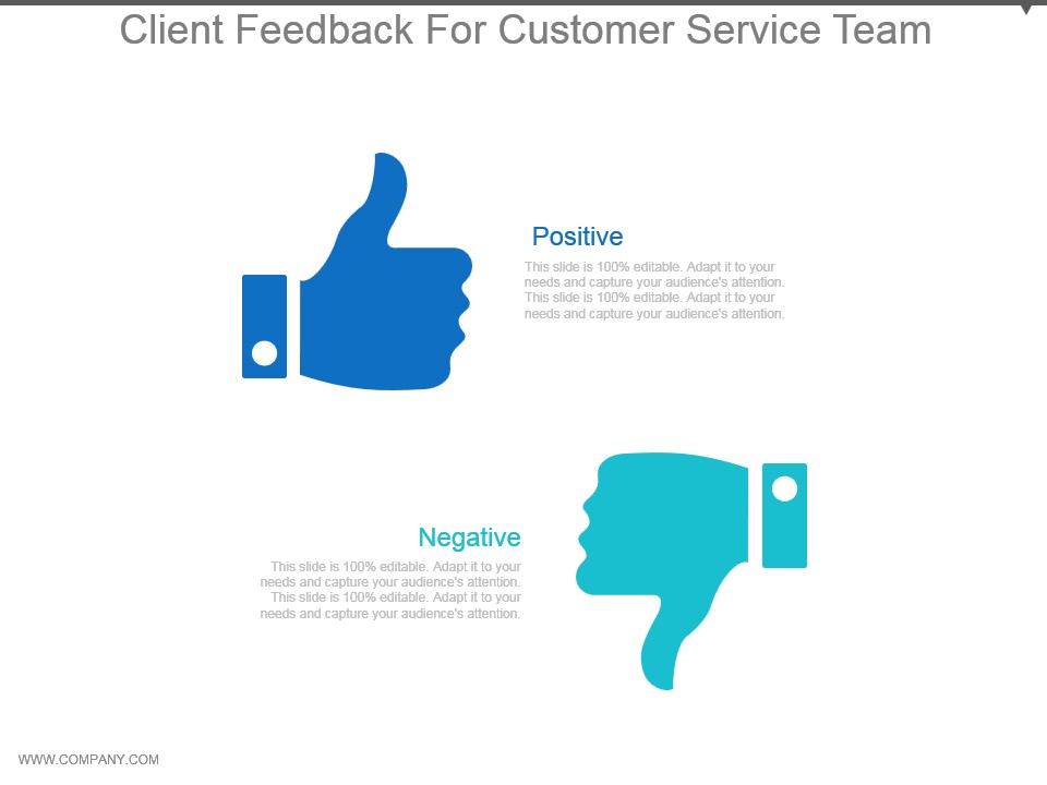 Client Feedback For Customer Service Team Powerpoint Templates
