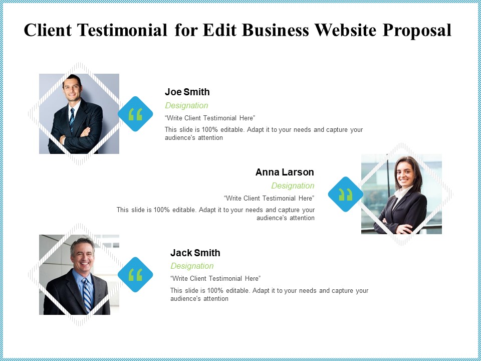 Client Testimonial For Edit Business Website Proposal Ppt File Summary PDF