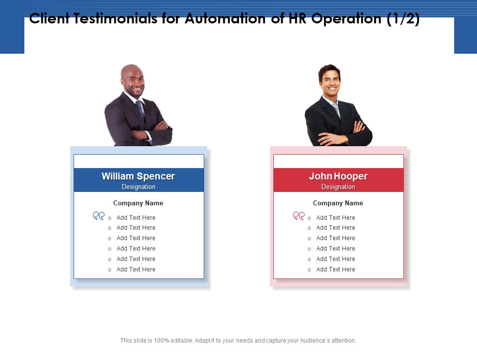 Client Testimonials For Automation Of HR Operation Ppt PowerPoint Presentation Portfolio Design Inspiration PDF