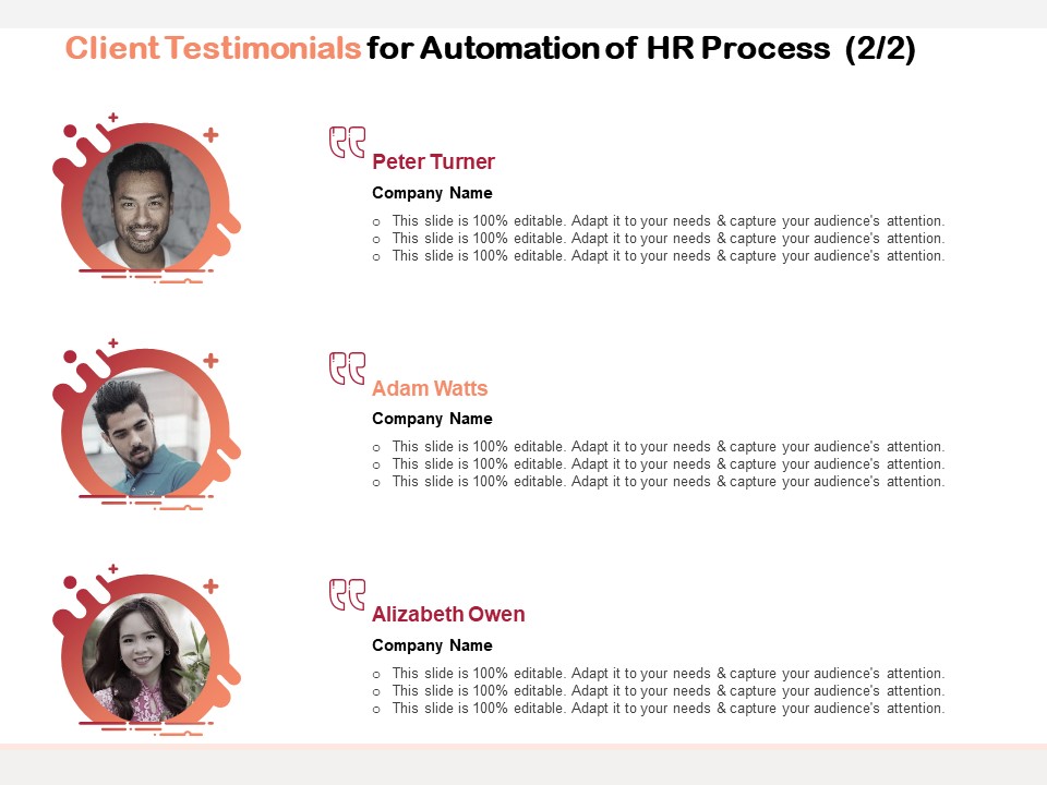 Client Testimonials For Automation Of HR Process Team Ppt PowerPoint Presentation Inspiration Samples PDF