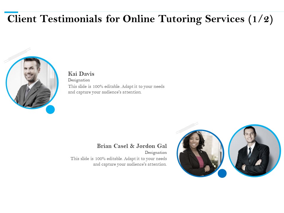 Client Testimonials For Online Tutoring Services Ppt PowerPoint Presentation Infographics Diagrams PDF