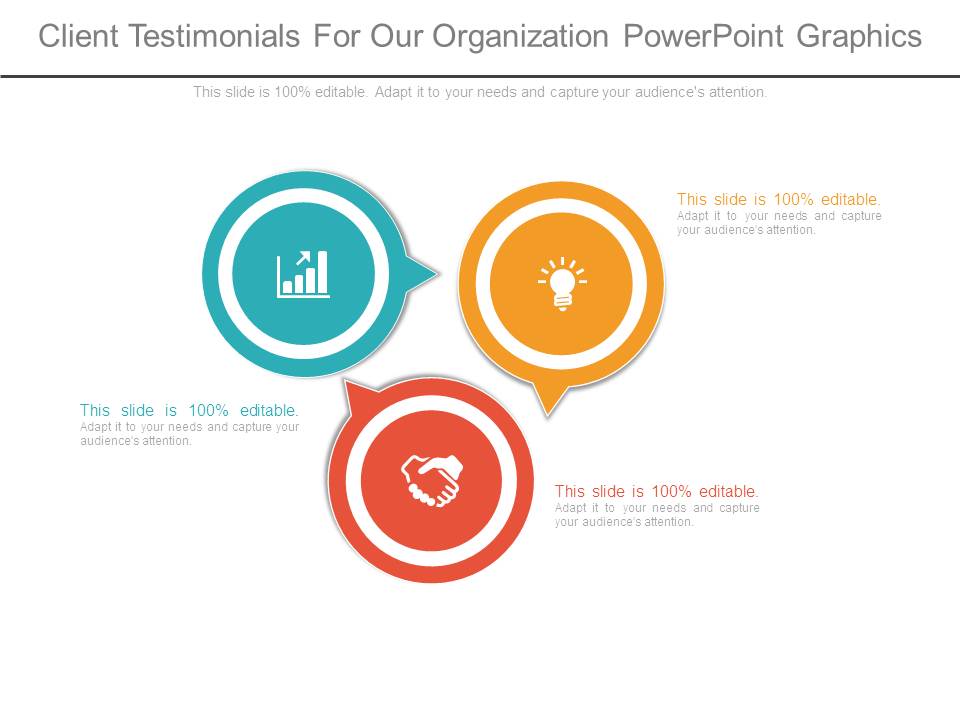 Client Testimonials For Our Organization Powerpoint Graphics