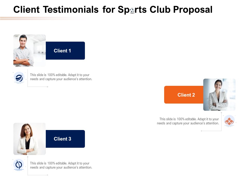Client Testimonials For Sports Club Proposal Ppt PowerPoint Presentation Gallery Graphics Tutorials PDF