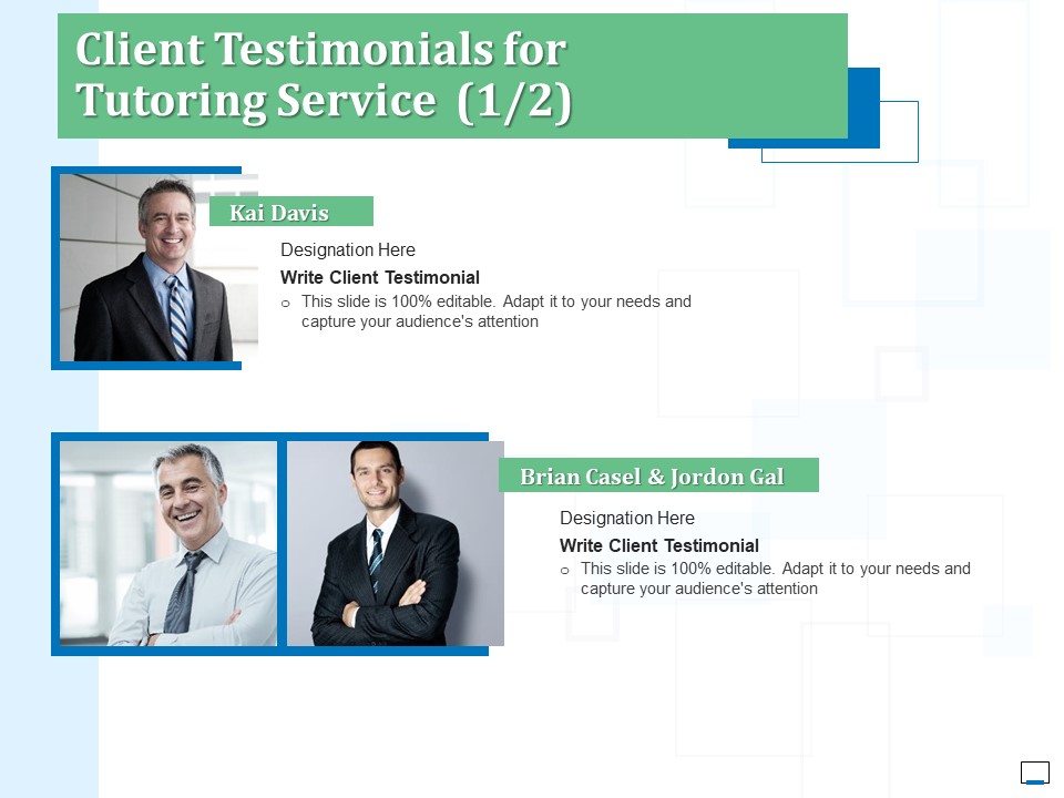 Client Testimonials For Tutoring Service Ppt Infographic Template Gridlines PDF