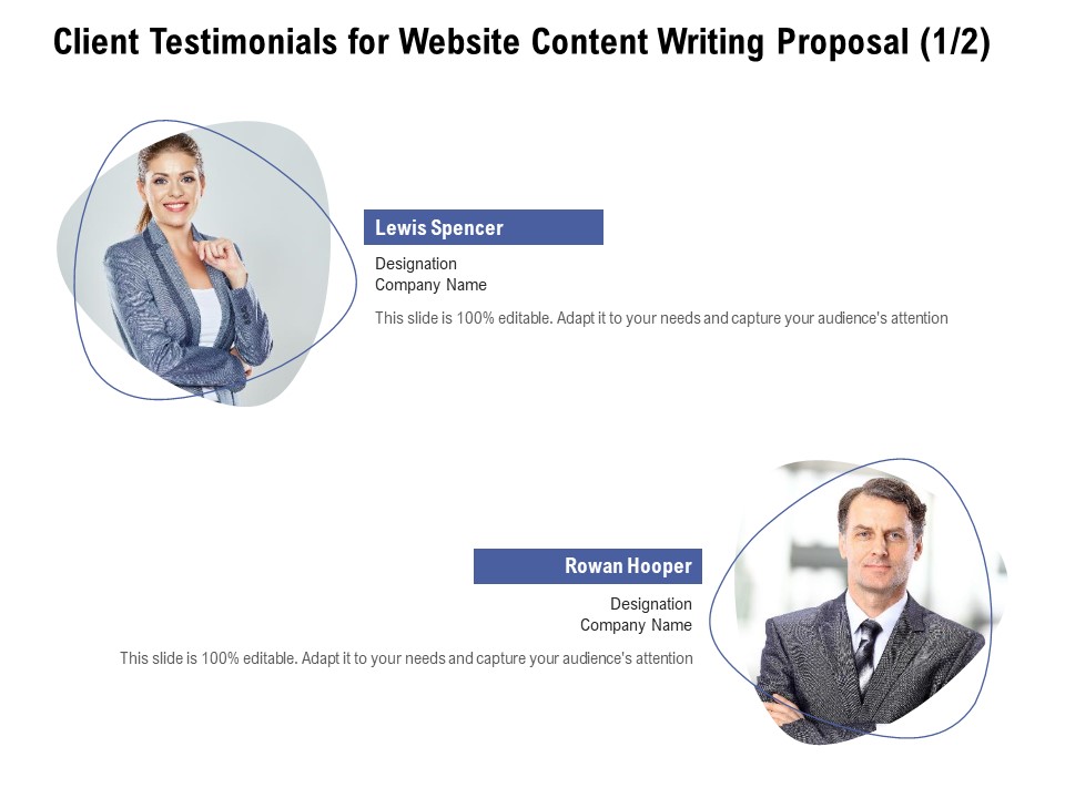 Client Testimonials For Website Content Writing Proposal Communication Ppt Inspiration Grid PDF