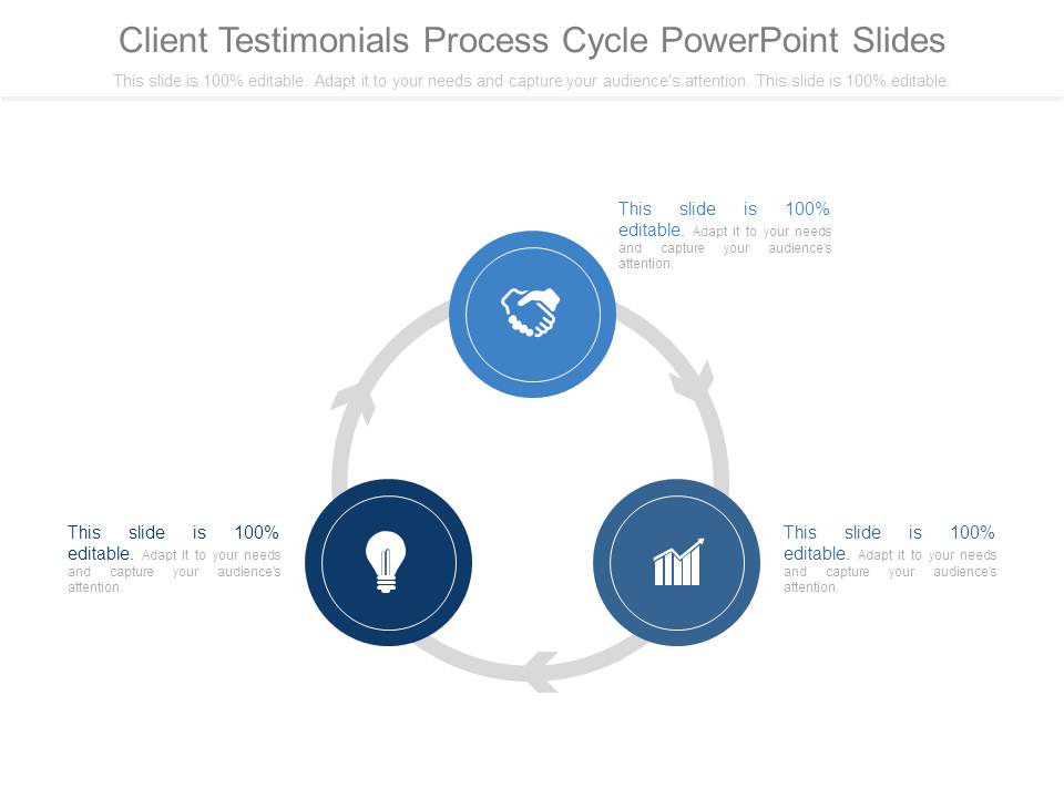 Client Testimonials Process Cycle Powerpoint Slides