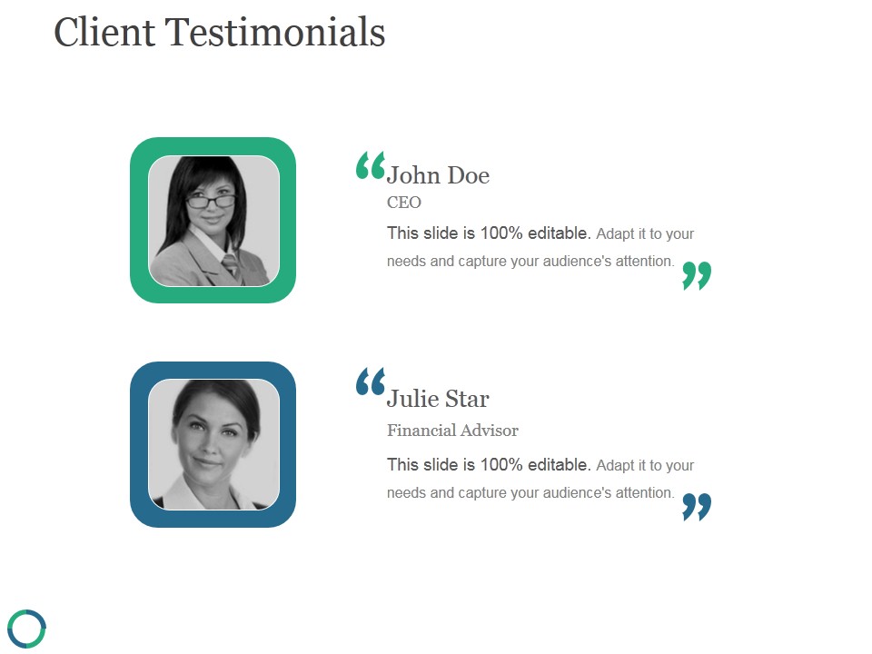 Client Testimonials Template 1 Ppt PowerPoint Presentation Diagrams