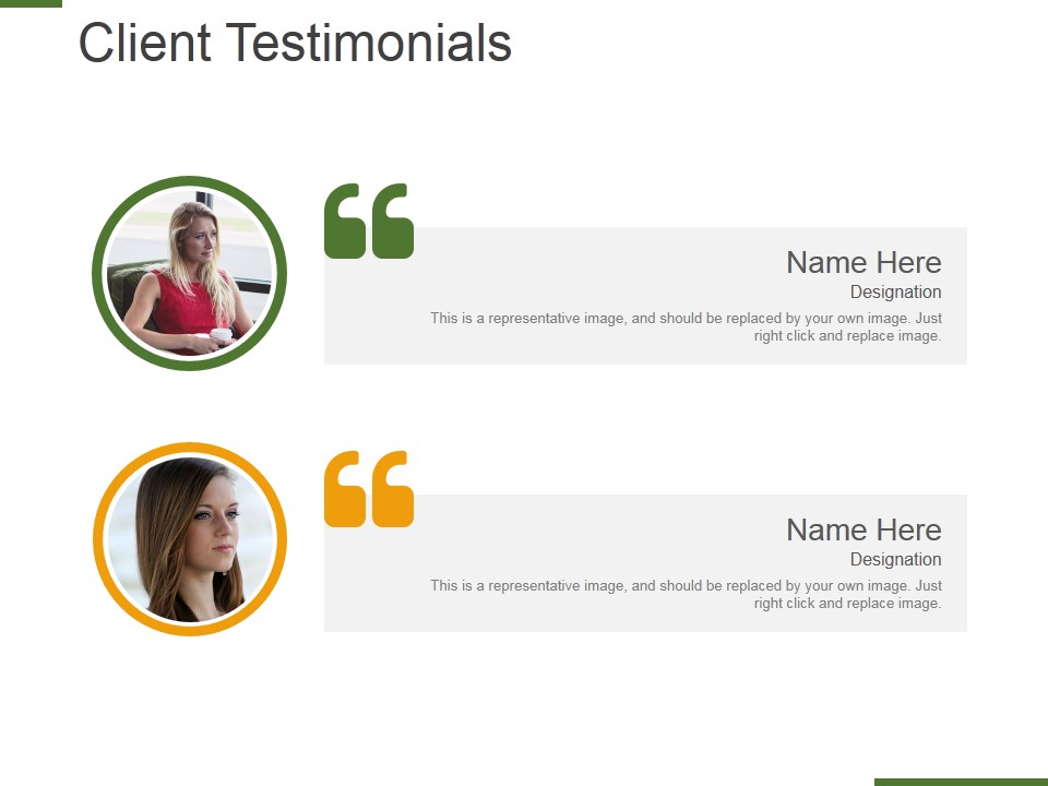 Client Testimonials Template 1 Ppt PowerPoint Presentation Styles Backgrounds