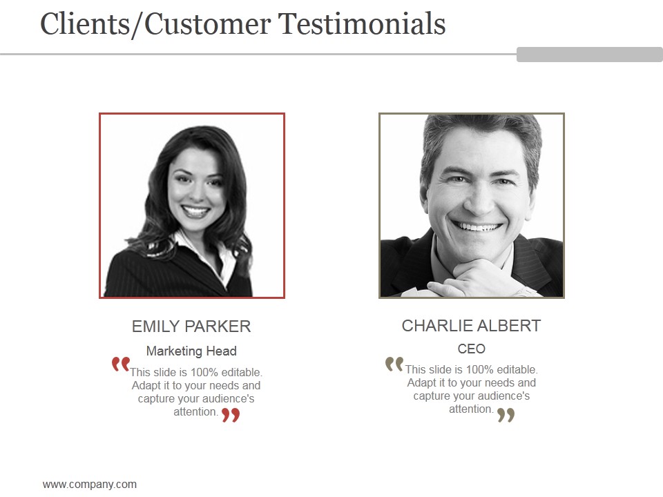 Clients Customer Testimonials Ppt PowerPoint Presentation Sample