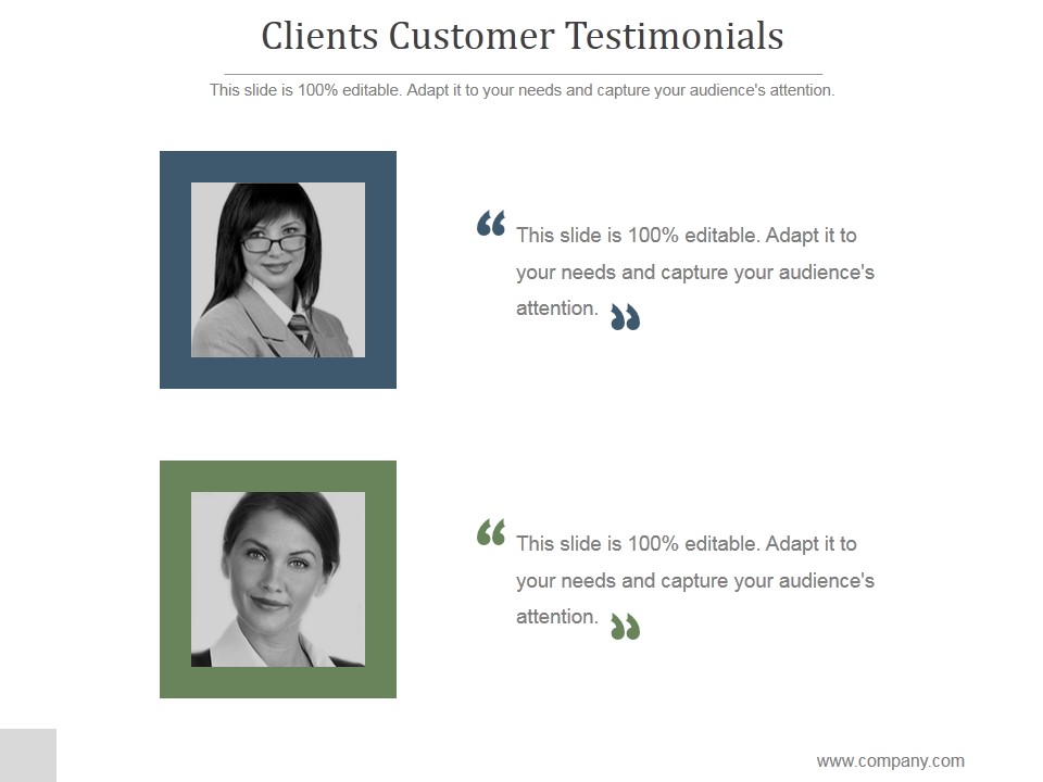 Clients Customer Testimonials Ppt PowerPoint Presentation Templates