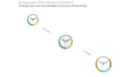 Clock Dashboard Design For Time Management Powerpoint Slides