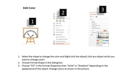 Clock Diagram With Time To Plan Text PowerPoint Template