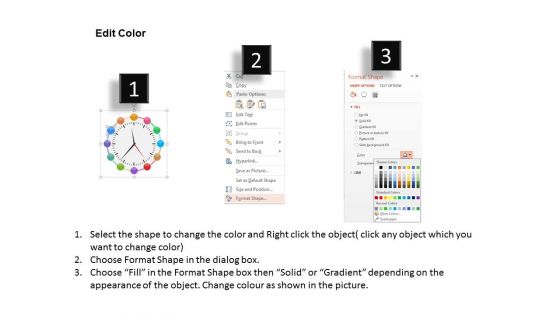 Clock Infographic Diagram For Time Management Powerpoint Template