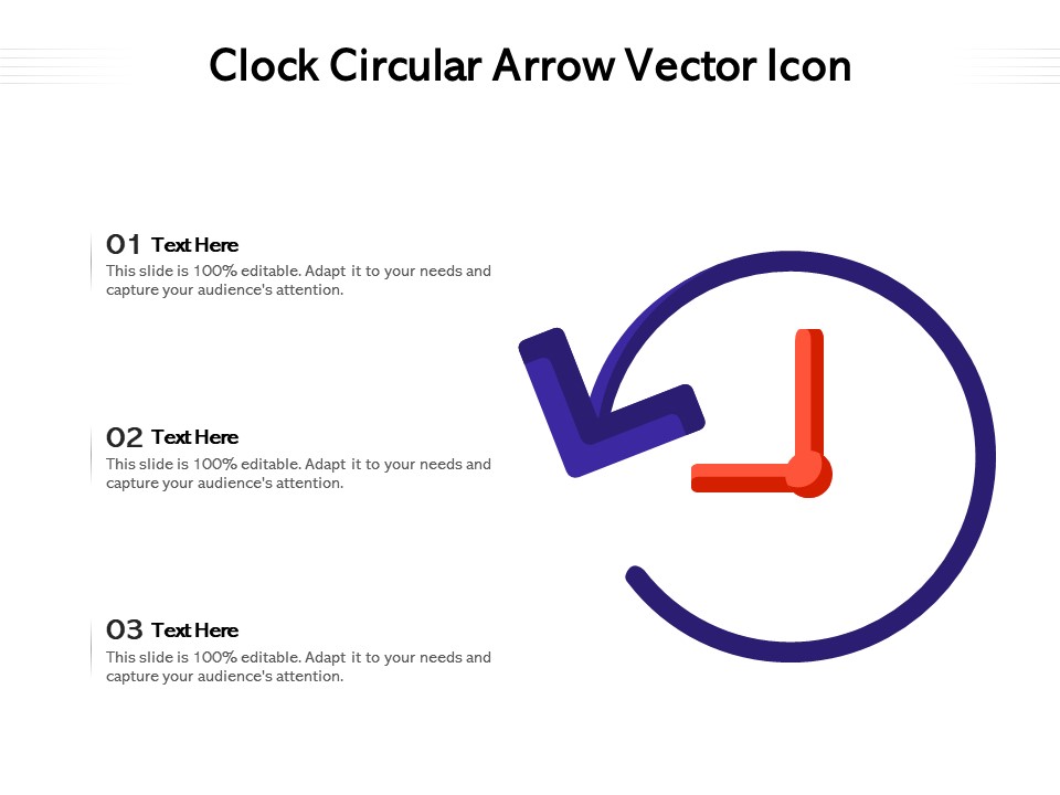 Clock With Refresh Arrow Vector Icon Ppt PowerPoint Presentation File Sample PDF