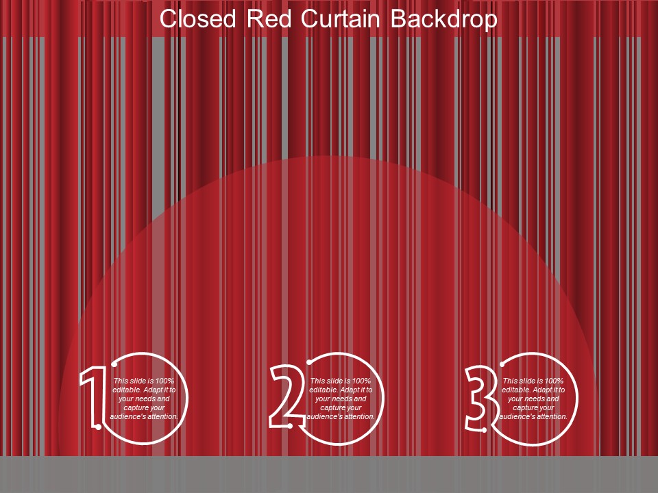 Closed Red Curtain Backdrop Ppt Powerpoint Presentation Outline Layout Ideas