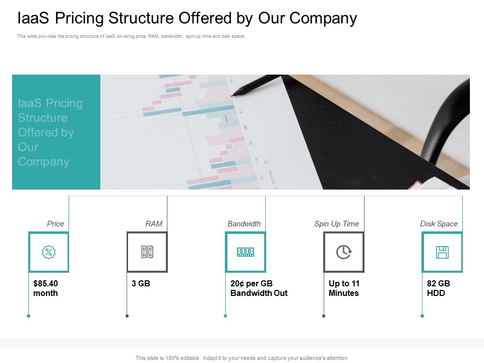 Cloud Based Marketing Iaas Pricing Structure Offered By Our Company Ppt PowerPoint Presentation Icon Elements PDF