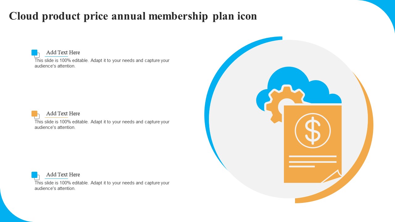Cloud Product Price Annual Membership Plan Icon Pictures PDF