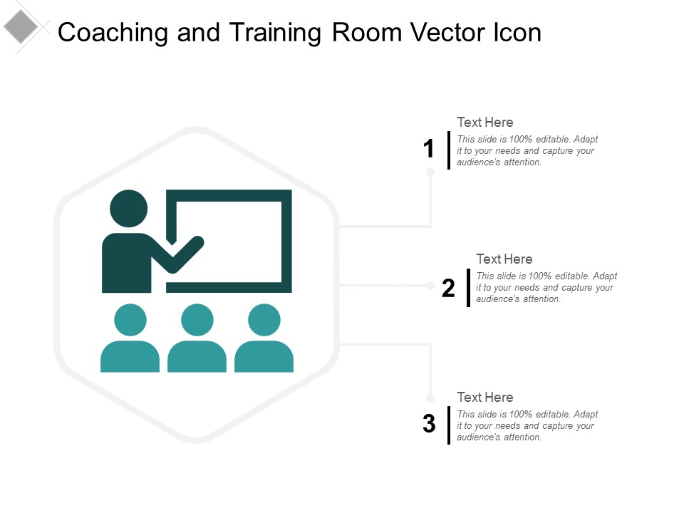 Coaching And Training Room Vector Icon Ppt Powerpoint Presentation Background Designs