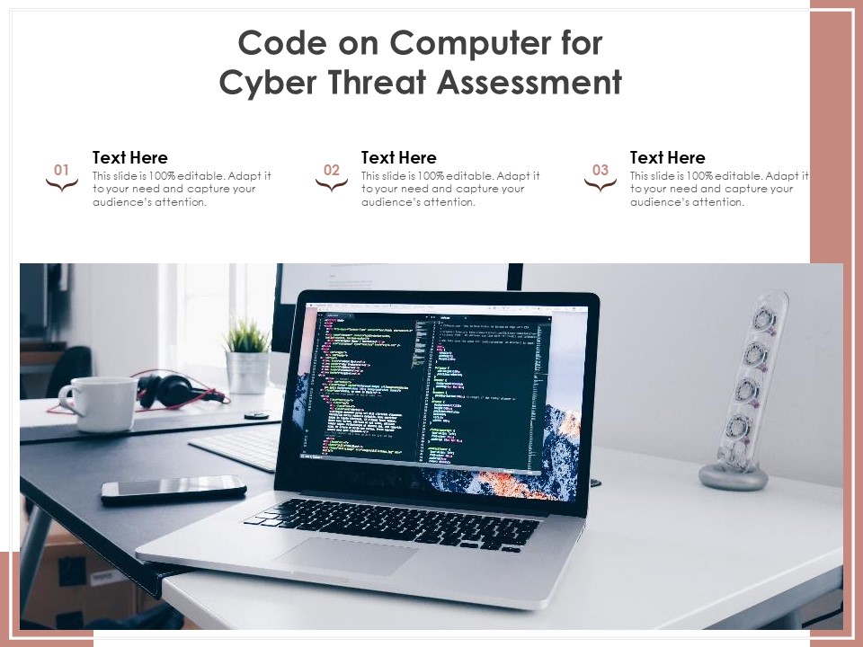 Code On Computer For Cyber Threat Assessment Ppt PowerPoint Presentation File Infographics PDF