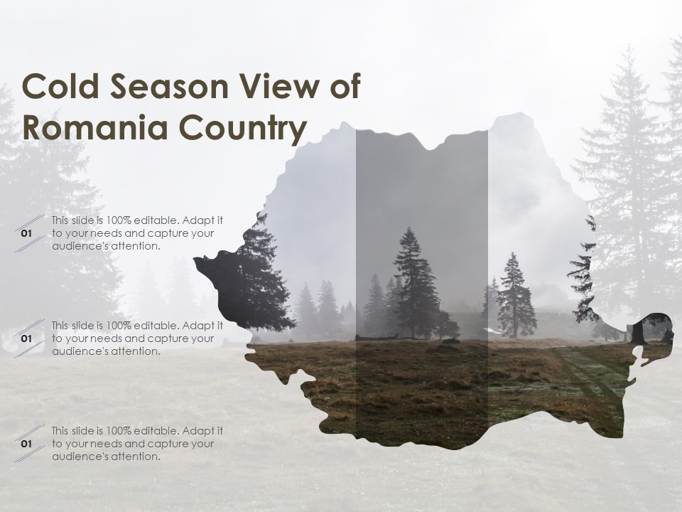 Cold Season View Of Romania Country Ppt PowerPoint Presentation Icon Layouts PDF