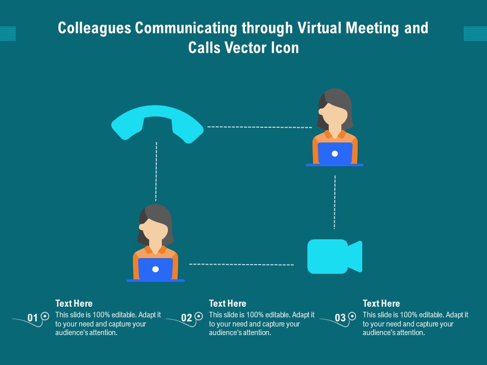 Colleagues Communicating Through Virtual Meeting And Calls Vector Icon Ppt PowerPoint Presentation Gallery Design Templates PDF