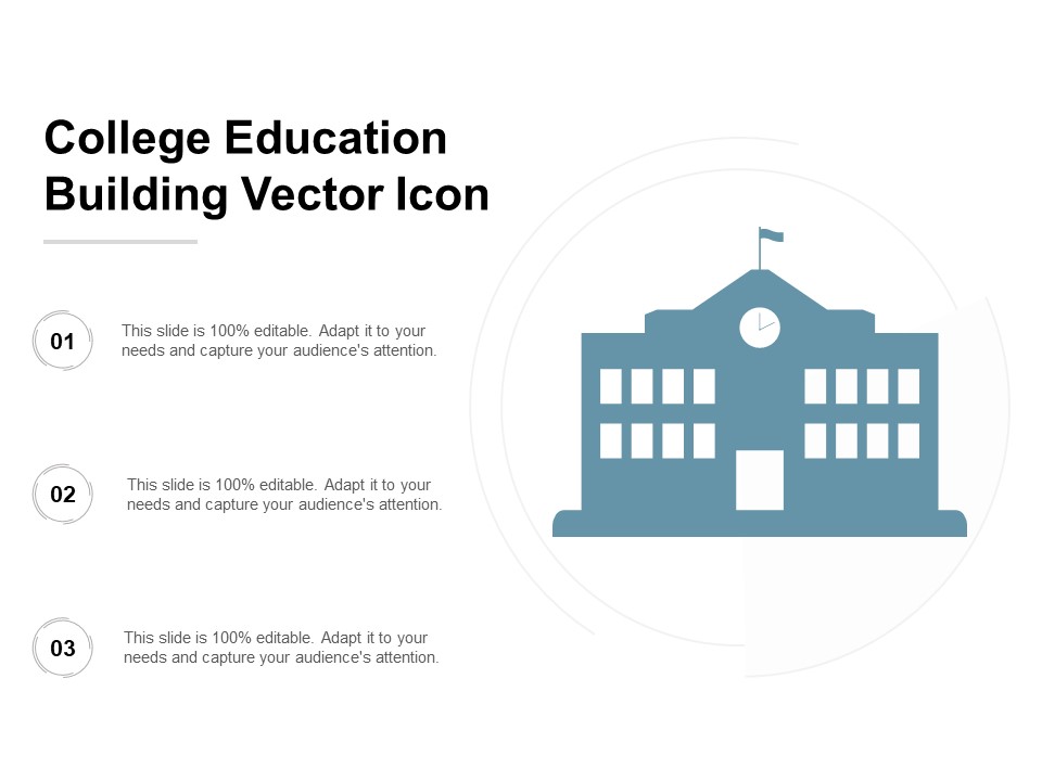 College Education Building Vector Icon Ppt PowerPoint Presentation Slides Design Inspiration
