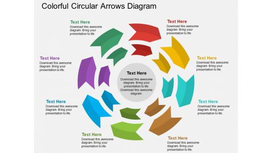 Colorful Circular Arrows Diagram Powerpoint Template