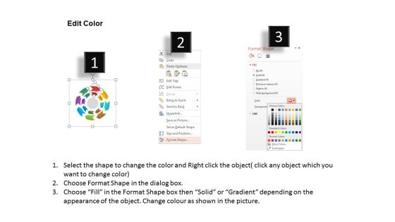 Colorful Circular Arrows Diagram Powerpoint Template