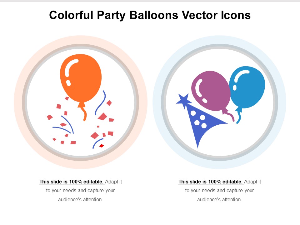 Colorful Party Balloons Vector Icons Ppt PowerPoint Presentation Infographics Images PDF