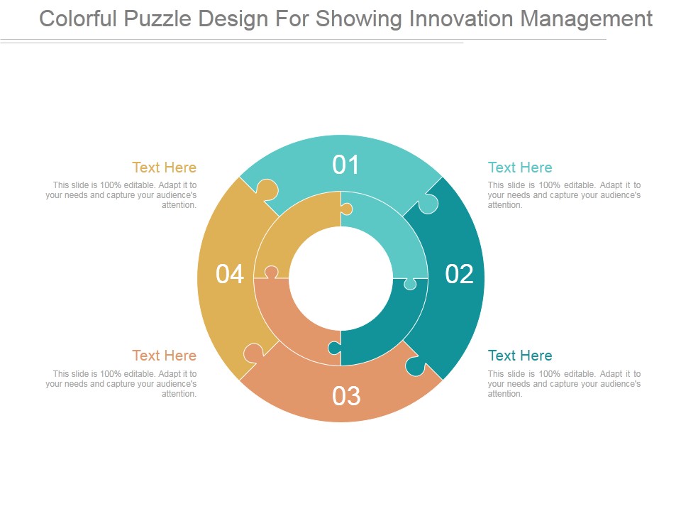 Colorful Puzzle Design For Showing Innovation Management Ppt PowerPoint Presentation Guidelines