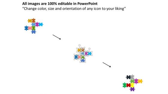Colorful Puzzles Business Infographics Diagram Powerpoint Template