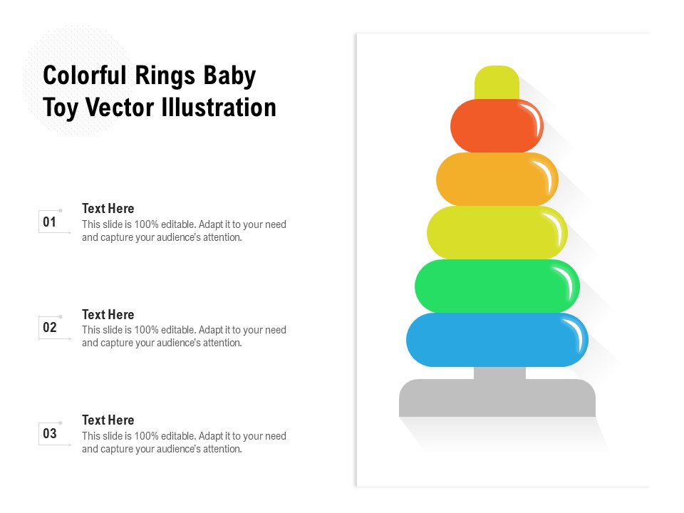 Colorful Rings Baby Toy Vector Illustration Ppt PowerPoint Presentation File Format Ideas PDF