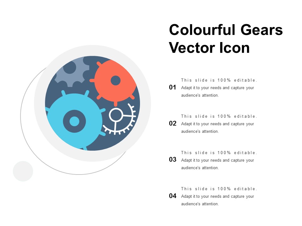 Colourful Gears Vector Icon Ppt PowerPoint Presentation Ideas Backgrounds