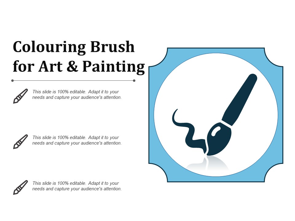 Colouring Brush For Art And Painting Ppt PowerPoint Presentation File Background Images