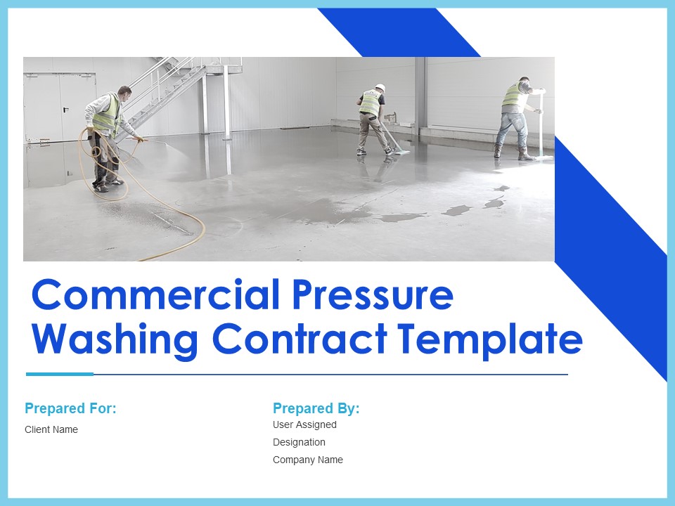 Commercial Pressure Washing Contract Template Ppt PowerPoint Presentation Complete Deck With Slides