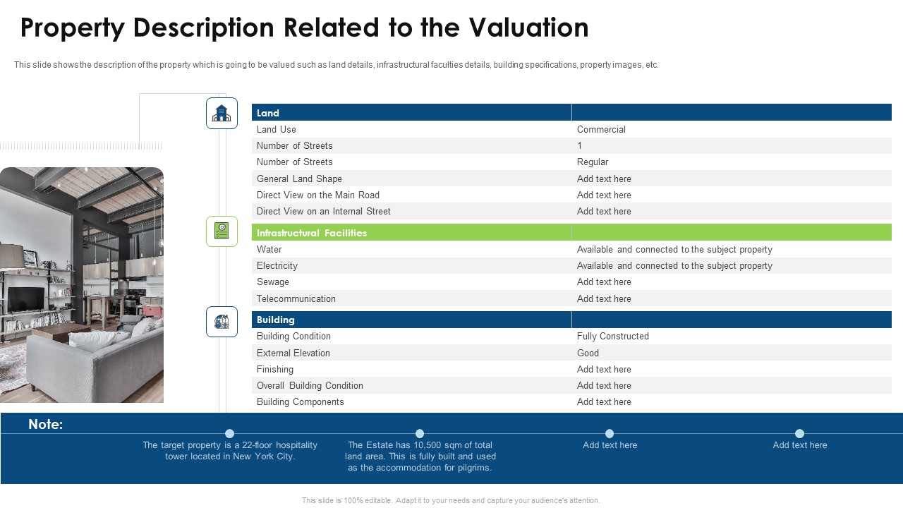 Commercial Property Evaluation Techniques Property Description Related To The Valuation Microsoft PDF