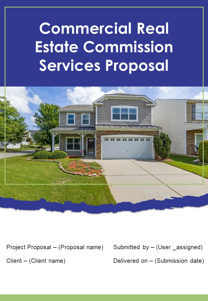 Commercial Real Estate Commission Services Proposal Example Document Report Doc Pdf Ppt