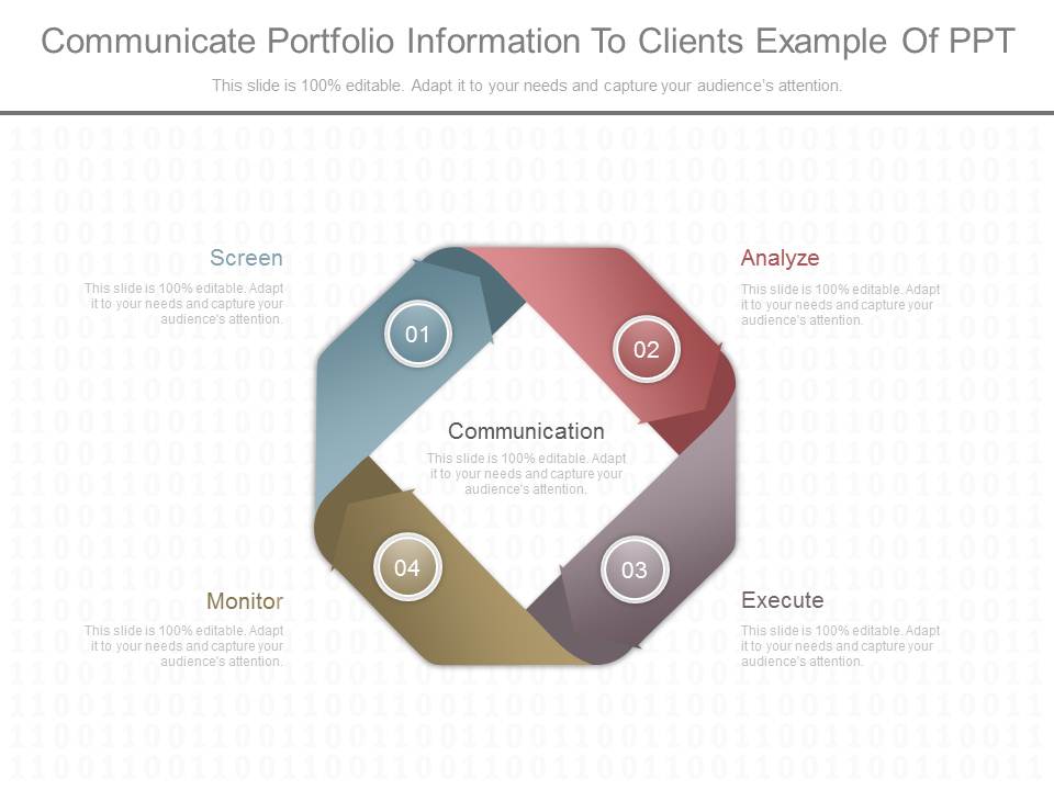 Communicate Portfolio Information To Clients Example Of Ppt