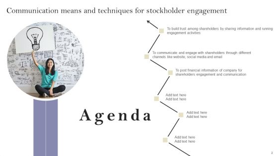 Communication Means And Techniques For Stockholder Engagement Ppt PowerPoint Presentation Complete Deck With Slides