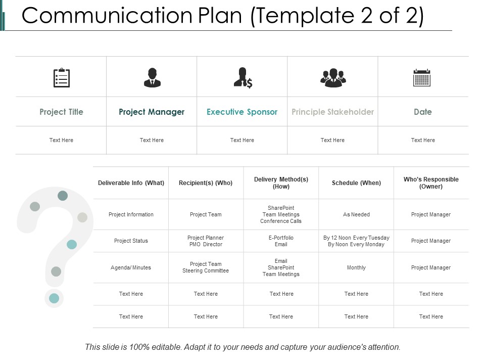 Communication Plan Ppt PowerPoint Presentation File Information